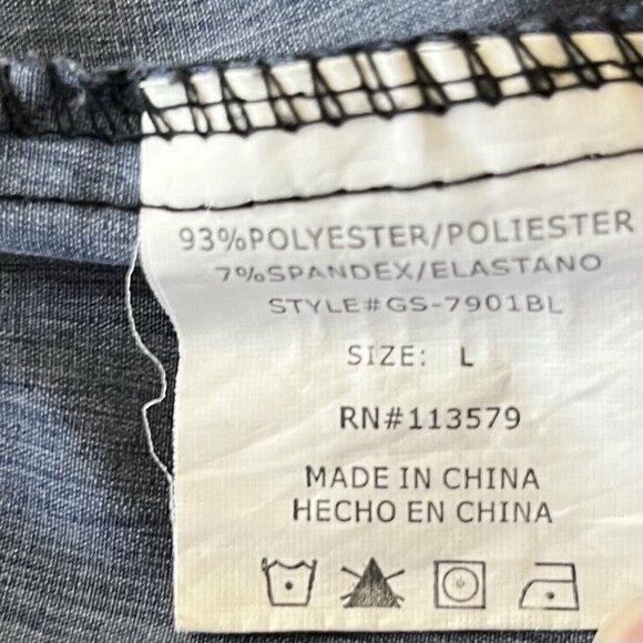 Scrubletics Scrub Pants Womens Large Gray Pockets Medical - Picture 8 of 9